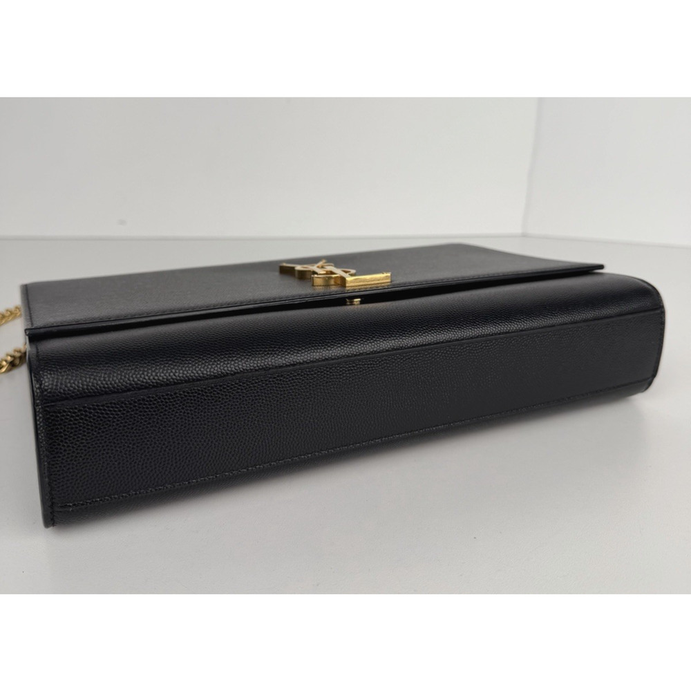 Saint Laurent Grain De Poudre Medium Classic Monogram Kate Satchel Black NFC S - Picture 3 of 15